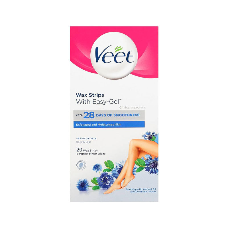 Veet Body And Legs Easy Gel Wax Strips Sensitive Skin