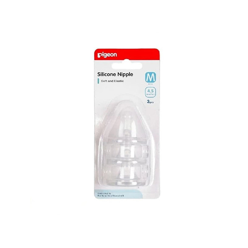 PIGEON SILICONE NIPPLE S-TYPE (MEDIUM) B17343 3PC/