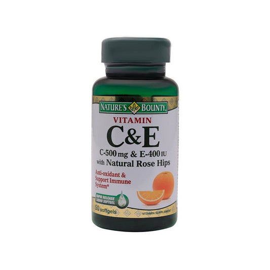 Nature S Bounty Vit C With Vit E Softgels 50 S