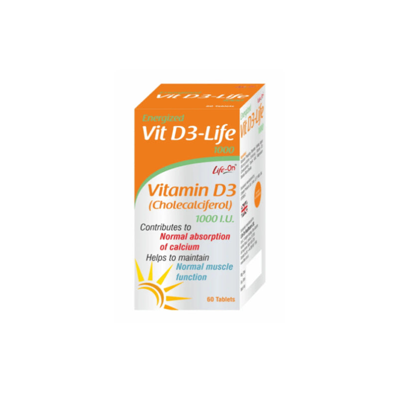 LIFE ON VITAMIN D3 1000 IU TAB 60 S