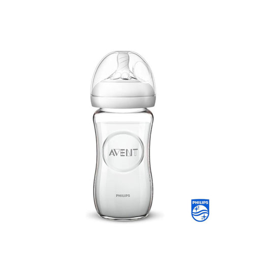 Avent Nat Glass Feeding Btl 120ml Scf051/17