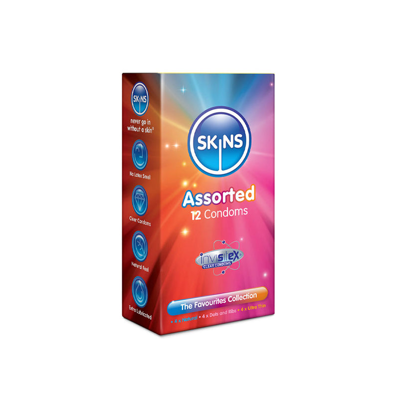 Skins Assorted Lubricated Condoms 12 S