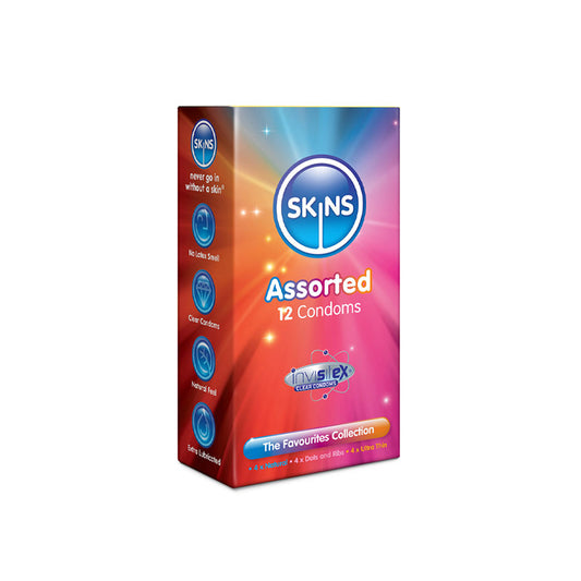 Skins Assorted Lubricated Condoms 12 S