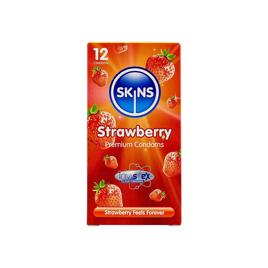Skins Strawberry Flavoured Condoms 12 S
