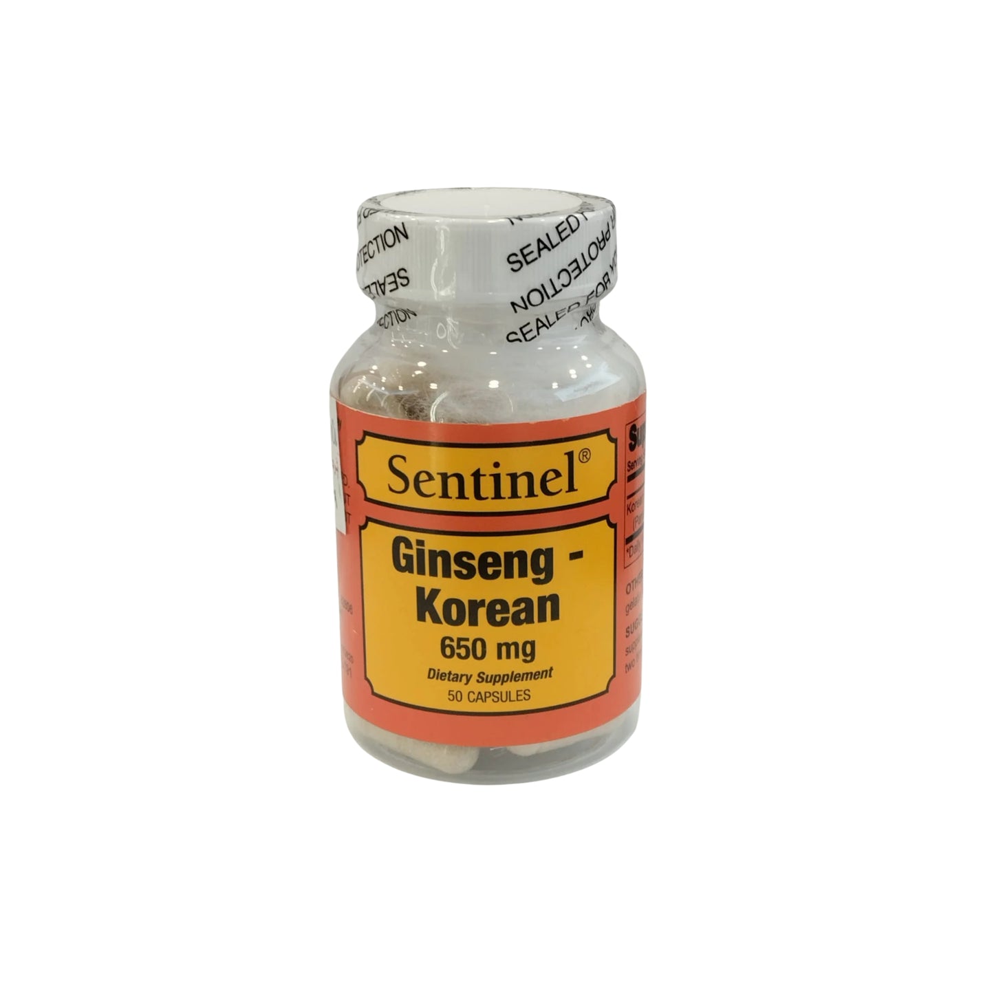 Sentinel Korean Ginseng 650 Mg Cap 50 S