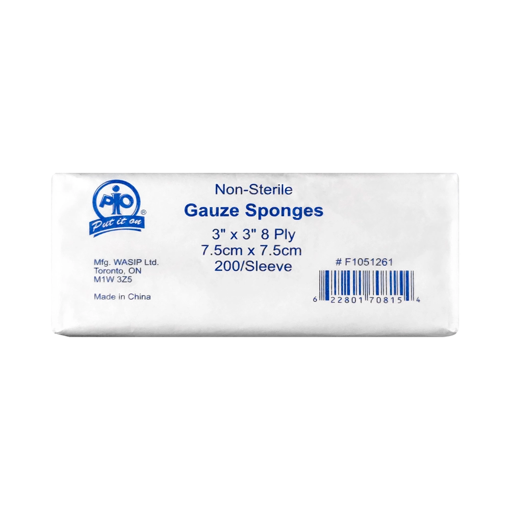 GAUZE SWAB SPONGE 7.5 CM X 7.5 CM 8 PLY 100 S