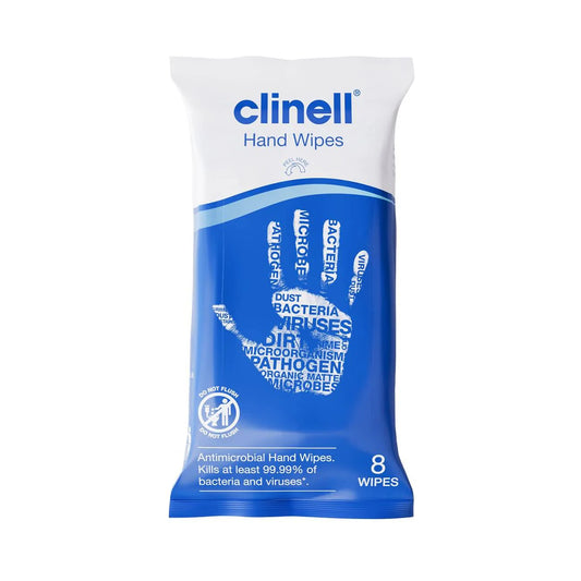 CLINELL ANTIMICROBIAL WIPES 8S
