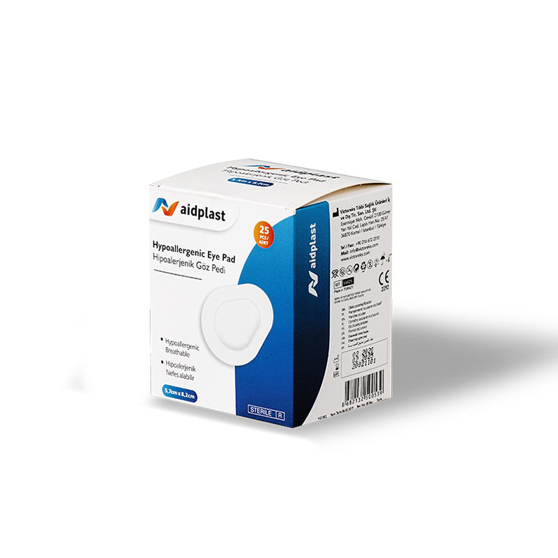 Aidplast 5cmx6.2cm Steril Hypallergenic Eyepad-25p