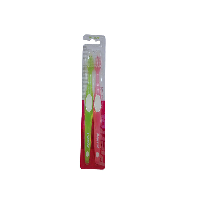 326 - Pierrot Action Tip Toothbrush X 2 Pcs (Soft)