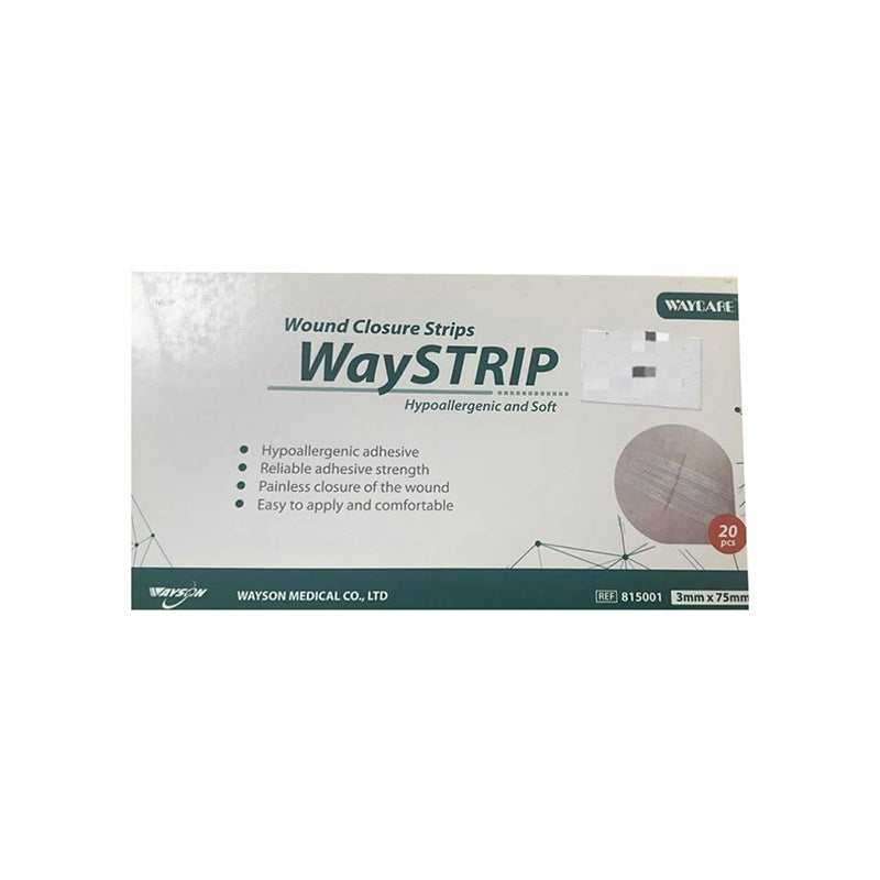 WAYCARE WOUND CLOSURE STRIPS 5'S (3*75MM) 20'S