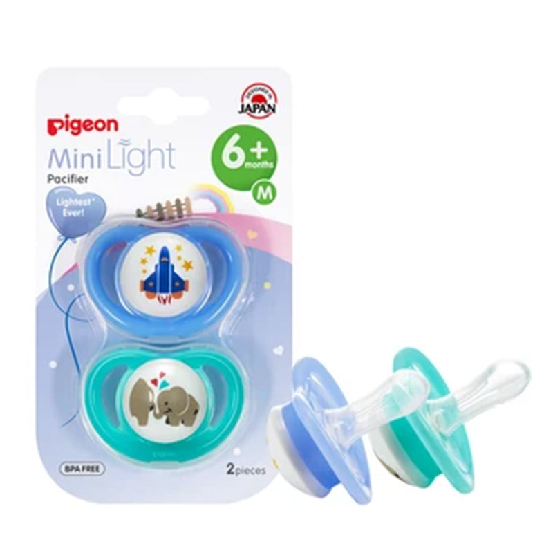 Minilight Pacifier Double (M) Boy Aeroplane & Elep