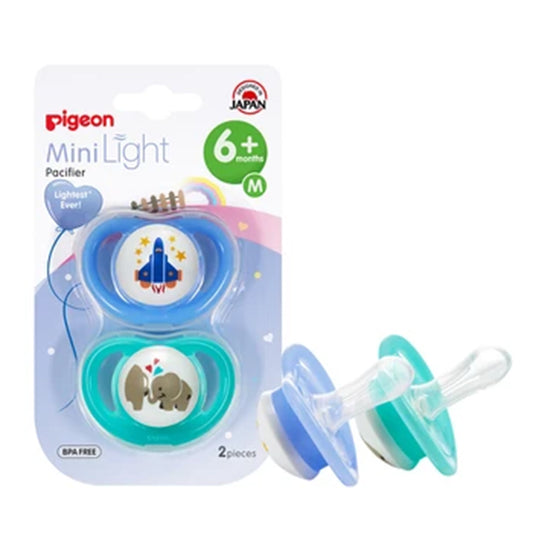 Minilight Pacifier Double (M) Boy Aeroplane & Elep