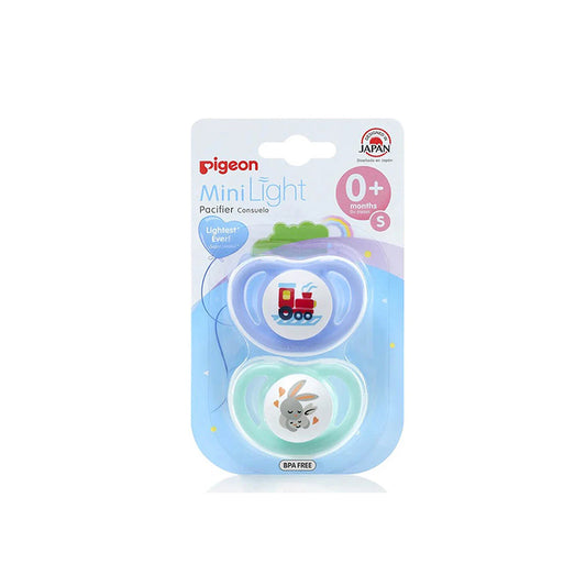 Minilight Pacifier Double (S) Boy Train & Rabbit