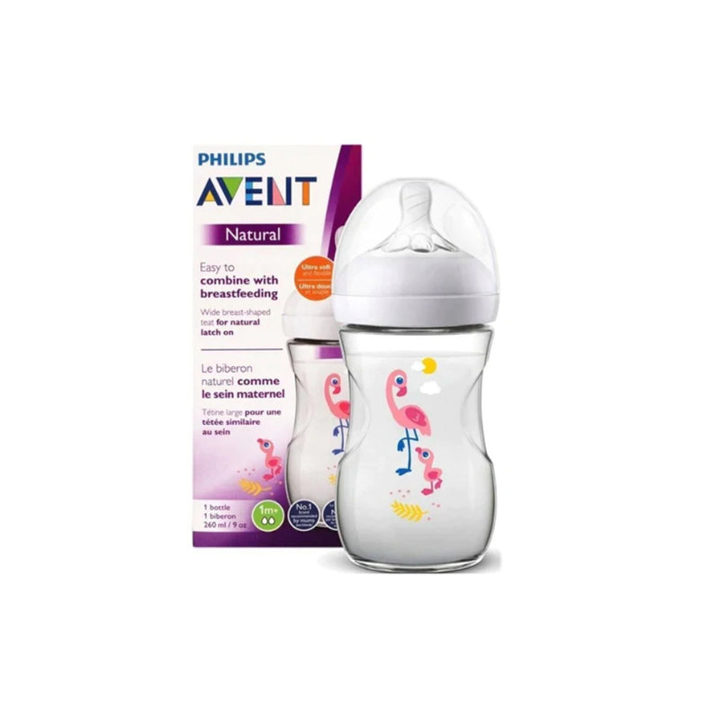 Avent Natural Feeding Bottle-flamingo 260 ML Scf070/21