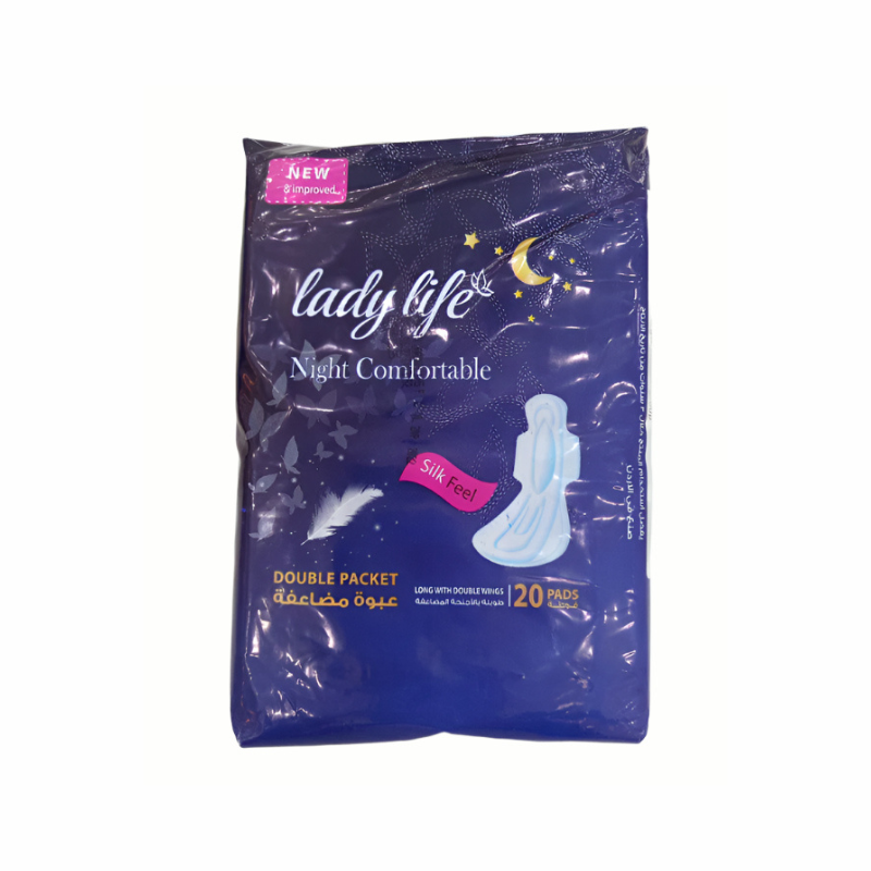 Lady Life Pads Double Wings Night Comfortable 20*8 20 S