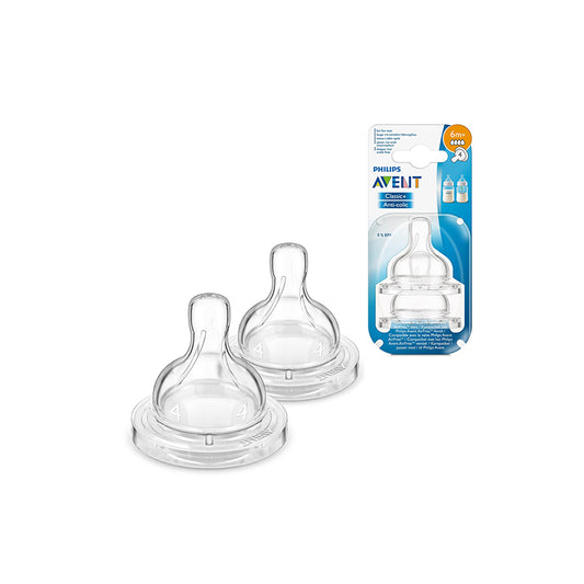 Avent Classic+ Anticolic Teats 2's 1 Hole 0+ M