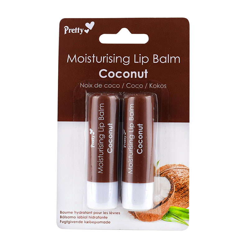 Pretty Moisturising Lip Balm Coconut Dual Pack