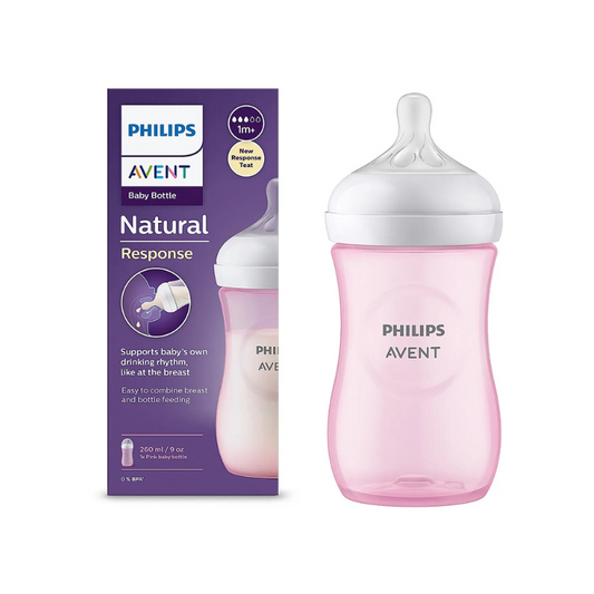 Avent Nat 3.0 Feeding Bottle 260ml Pink Scy903/11