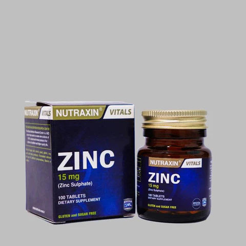 NUTRAXIN ZINC SULPHATE 15 MG 100 S