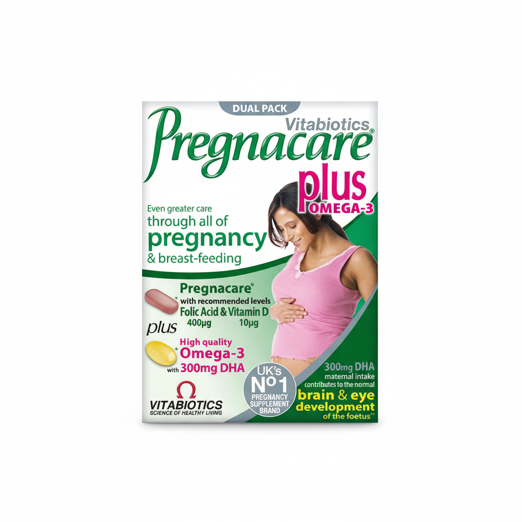 PREGNACARE PLUS OMEGA-3- 28 TABS-VITABIOTICS DUAL PACK