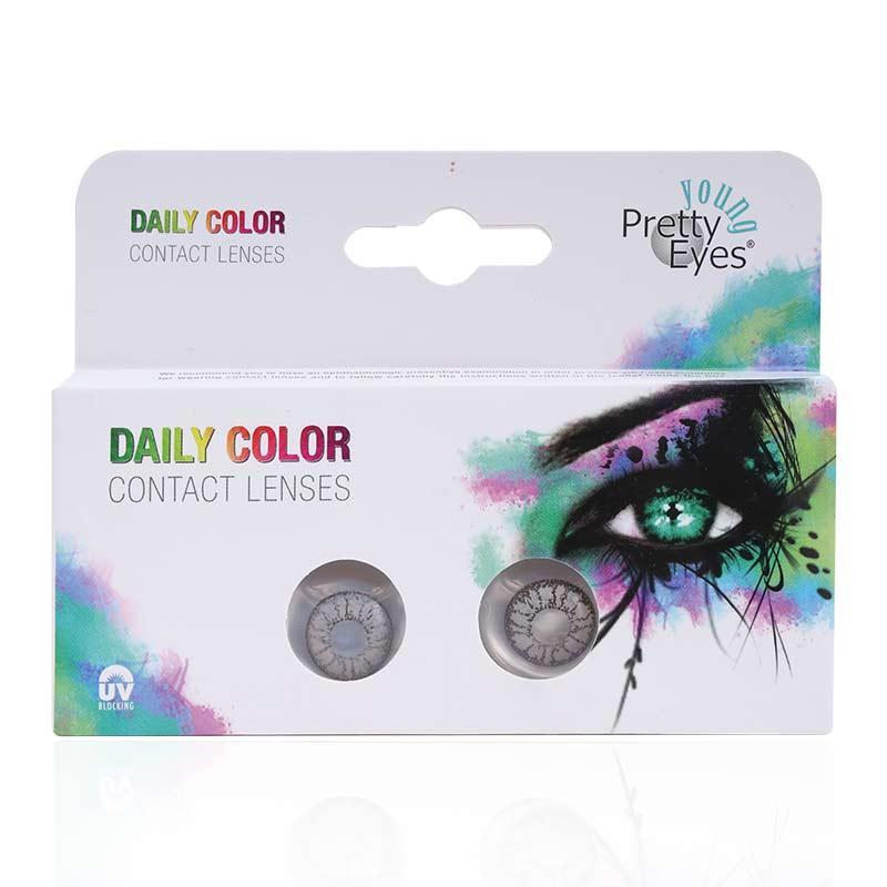 Pretty Eyes Monthly Color Lenses 2-pearl Grey