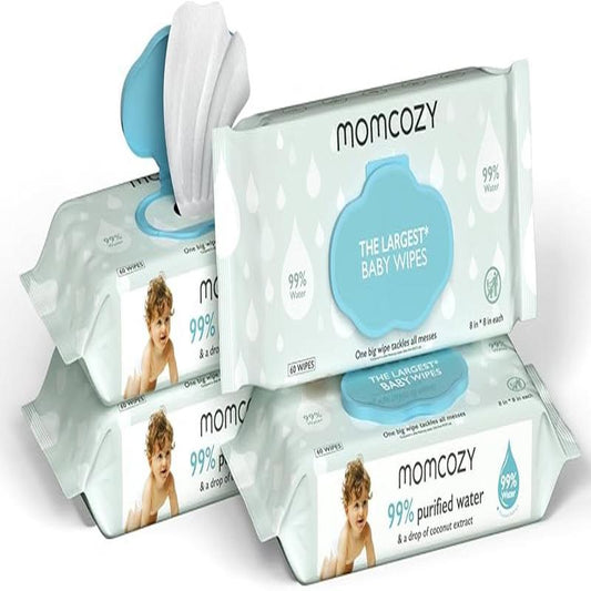 Momcozy Baby Wipes, For Sensitive Skin 60 Counts