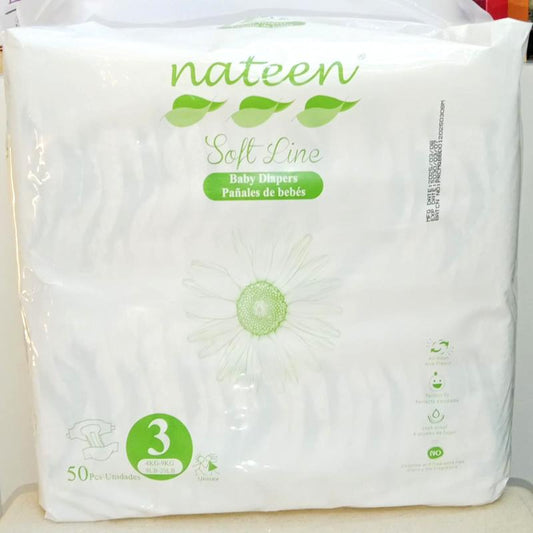 Nateen Size 3 (4-9 Kg) M Baby Diapers 50 S