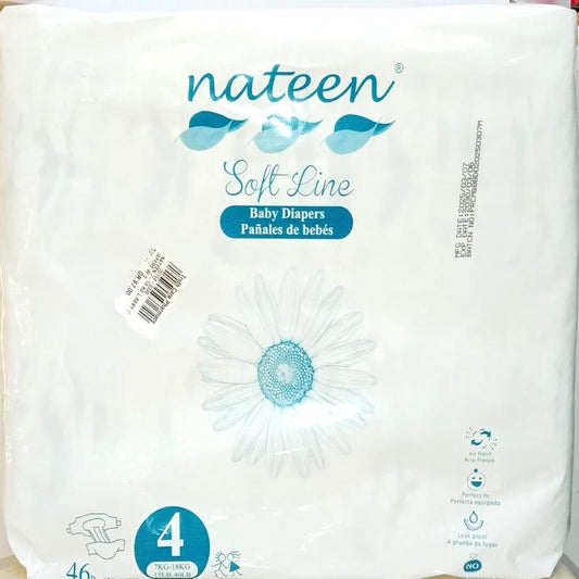 Nateen Size 4 (7-18 Kg) L Baby Diapers 46 S