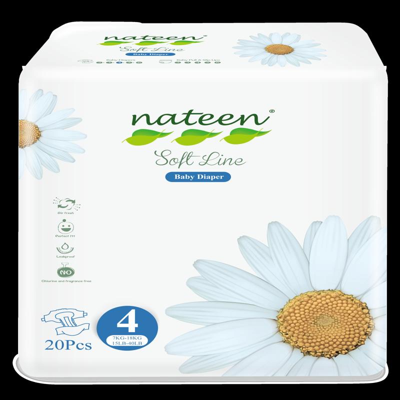 NATEEN SIZE 4 (7-18 KG) L BABY DIAPERS 20 S