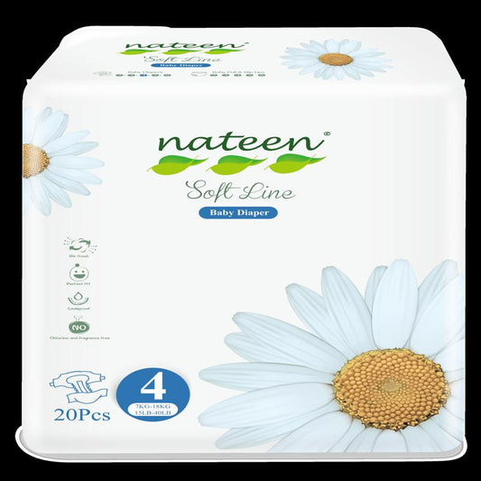 Nateen Size 4 (7-18 Kg) L Baby Diapers 20 S