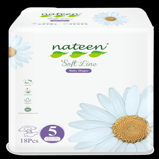 Nateen Size 5 (12-25 Kg) Xl Baby Diapers 18 S