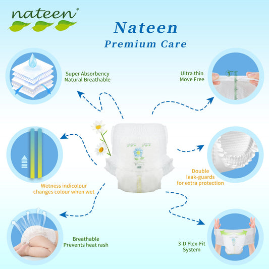 NATEEN L BABY DIAPERS PANTS 20'S 9-14 KG