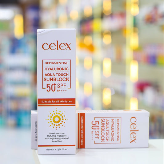 Celex Depigmenting Hyaluronic Aqua Touch Sunblock 50+ SPF