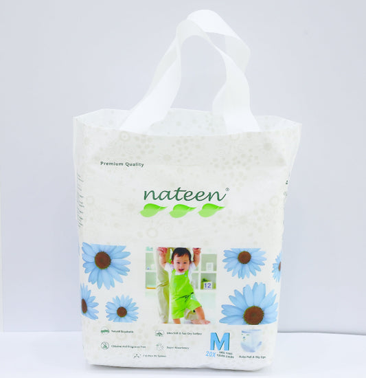 NATEEN M BABY DIAPERS PANTS 20'S 6-11KG