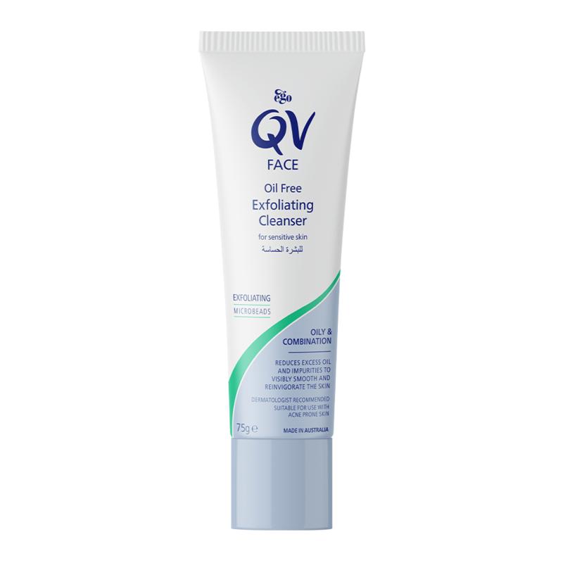 Qv Face Oil Free Exfollating Cleanser 75g