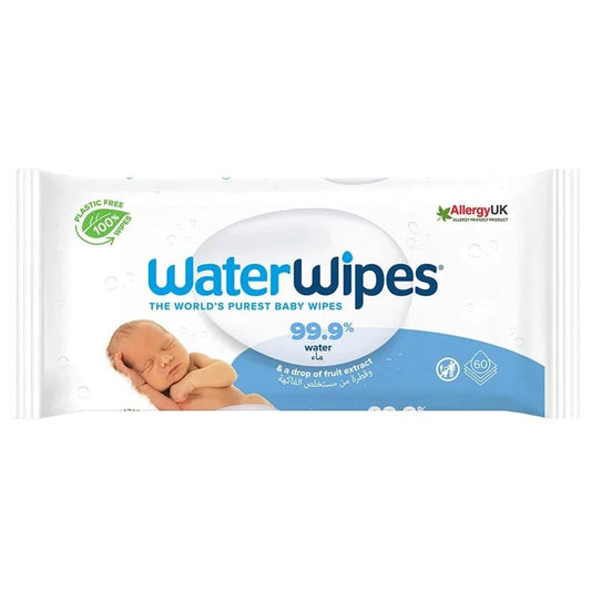 Allergyuk Baby Water Wipes Plastic Free 60's