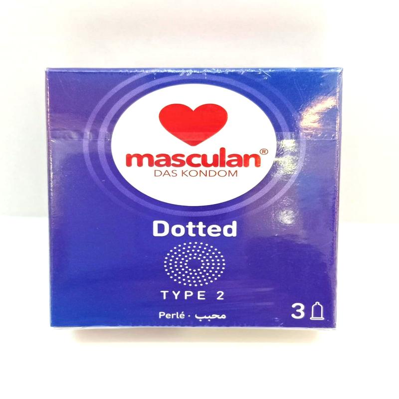Masculan - Condom Dotted - 3 Pc