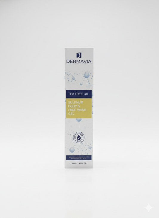 DERMAVIA SULPHUR BODY & FACE WASH GEL 200ML