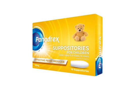 Panadrex Suppositories 125 mg - 10 suppositories