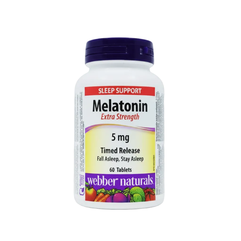 WEBBER NATURALS MELATONIN 5MG TIMED RELEASE TAB 60S