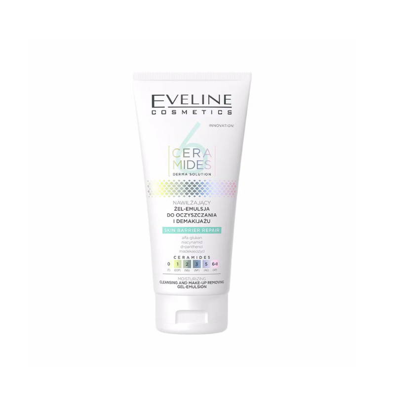 EVELINE 6 CERAMIDES MOIST CLEANS AND MAKE-UP REMOVING GEL 150ML