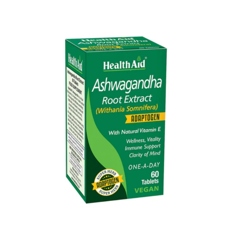 HEALTH AID ASHWAGANDHA VEGAN TABS 60'S