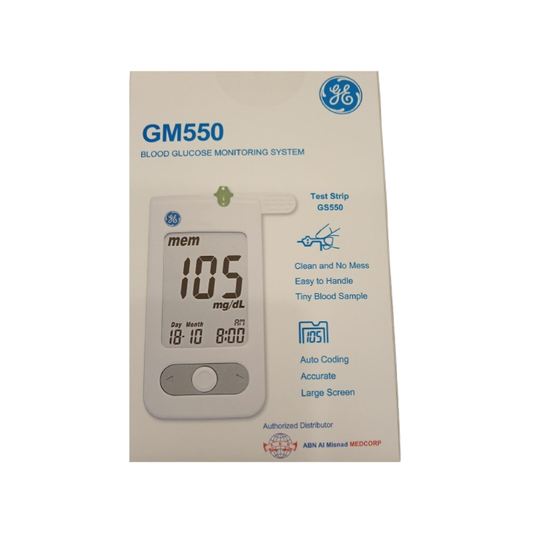 GE BIONIME BLOOD GLUCOSE MONITORING SYSTEM GM 550 (10 STRIPS+10 LANCETS)
