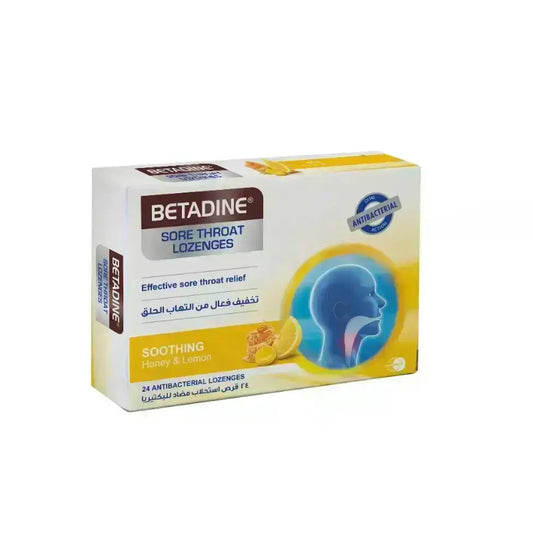 Betadine Sorethroat Lozenges Honey And Lemon 24 Pieces