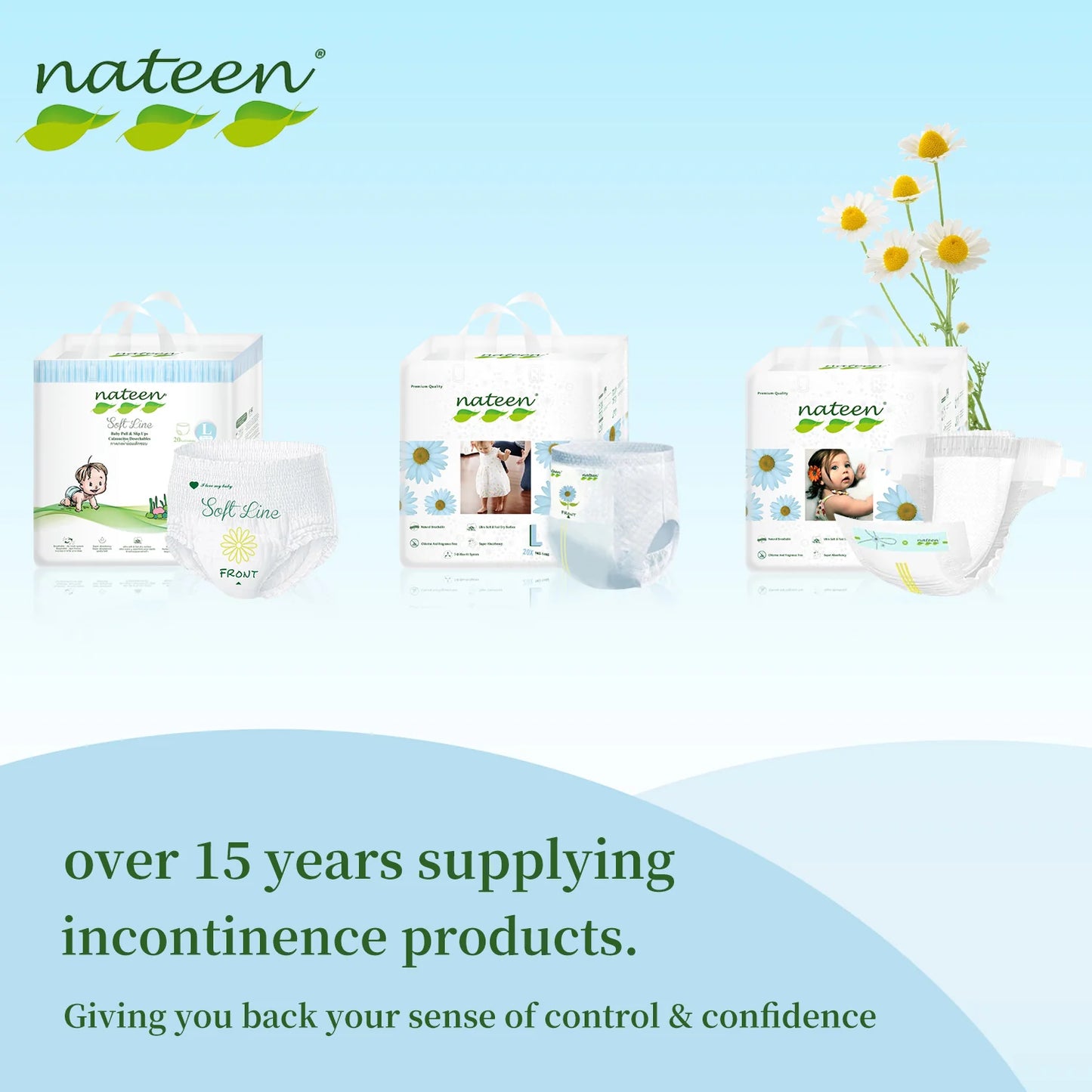 NATEEN L BABY DIAPERS PANTS 20'S 9-14 KG