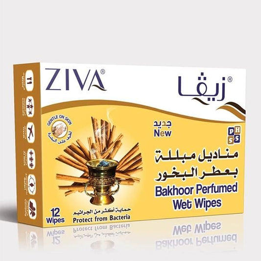 Ziva Bakhoor Anti Bacterial Moist. Wipes 12's