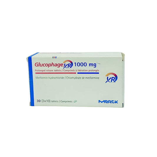 Glucophage Xr 1000 Mg Tab 30 S