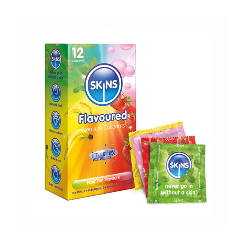 Skins Flavours Lubricated Condoms 12 Pack