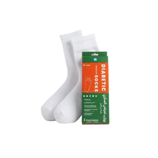 D-Toe diabetic foot socks White - L