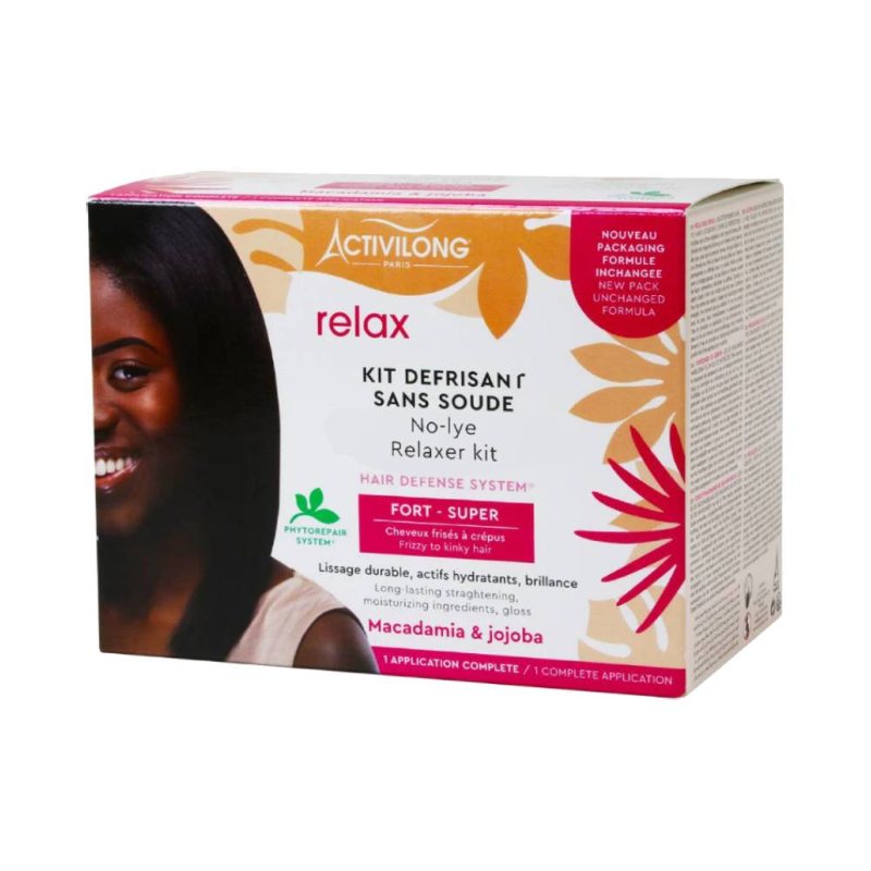 Activilong Actigloss Nourish No Lye Relaxer Kit Super Fort Macadamia & Jojoba